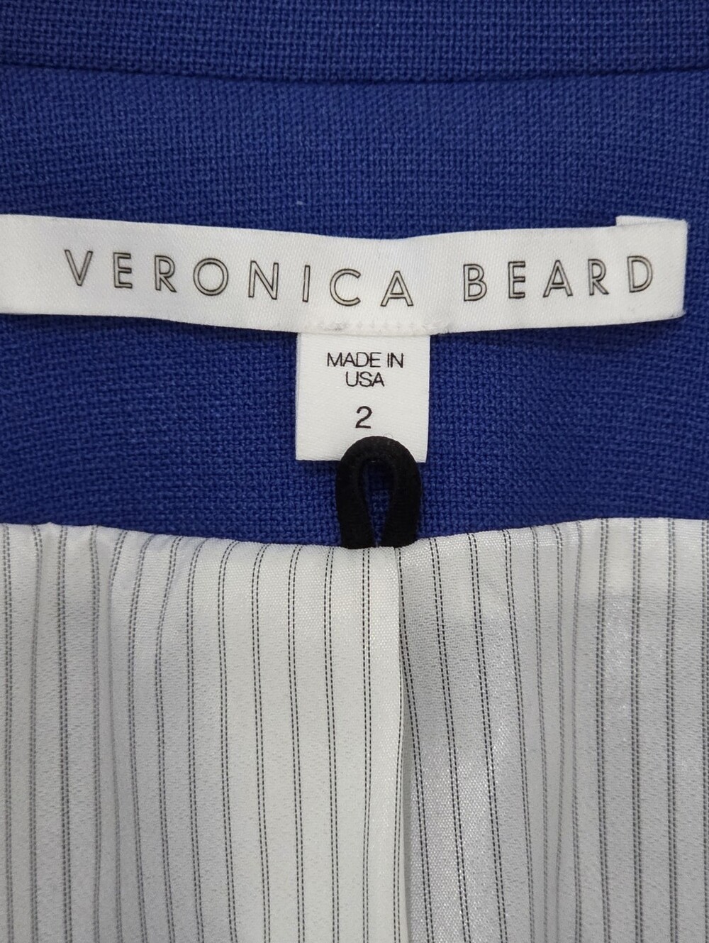 Veronica Beard Ultramarine Cobalt Blue Long Mathis Dickey Blazer Jacket - Picture 11 of 12